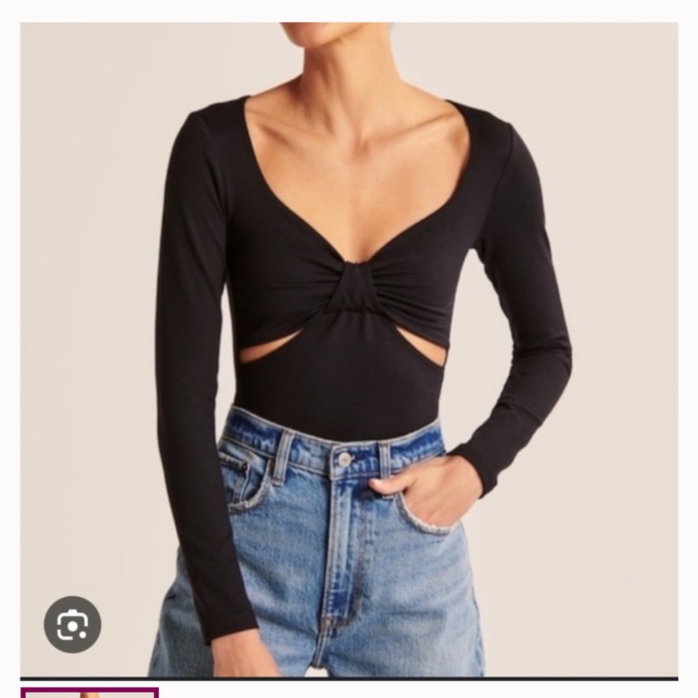 abercrombie Double-Layered Seamless Fabric Cutout Bodysuit